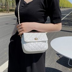 На цепочке стеганая Элегантный Сумка через плечо Shein