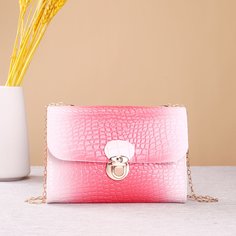 Сумка через плечо с крокодиловым тиснением и цепочкой Shein