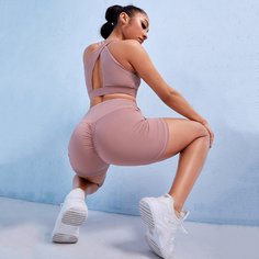 На запах Одноцветный Спортивный комплектный костюм Shein