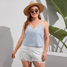 Однотонный слинг-топ оверсайз Shein