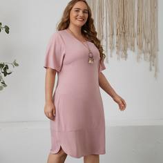 Одноцветный Повседневный Платья размер плюс Shein