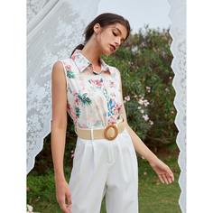 Блузка с цветочным принтом Shein