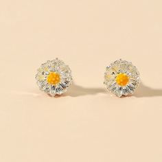 Серьги-гвоздики с цветком для девочек Shein