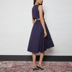 Однотонное платье с разрезом Shein