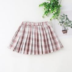 в клетку Институтский Юбки для девочек Shein