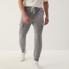 на кулиске Одноцветный Мужские спортивные брюки Shein