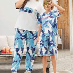 Тропический Повседневный Пижама размер плюс Shein