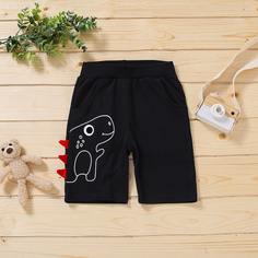 Аппликация Мультяшный принт милый Шорты для мальчиков Shein