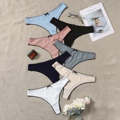 Трусики в рубчик размера плюс 7шт Shein
