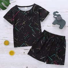 Принт Повседневный Домашняя одежда для мальчиков Shein