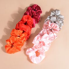 12шт атласная резинка для волос и девочек Shein