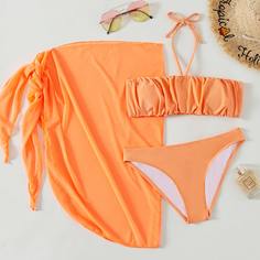 3шт бикини и накидка Shein