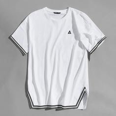 Мужская футболка с заплатой Shein