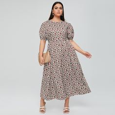 Фрукты и овощи Повседневный Платья размер плюс Shein