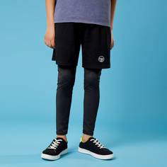 Аппликация Одноцветный Повседневный Брюки для мальчиков Shein