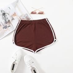 Шорты с контрастной отделкой Shein