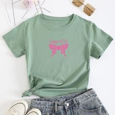 Животный Повседневный Футболки Shein