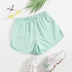 Карман Одноцветный Повседневный Шорты Shein