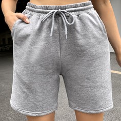 Шорты на кулиске с карманом Shein