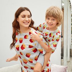 Принт Повседневный Домашняя одежда для мальчиков Shein