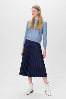 Юбка женская Vilatte D26.396 синяя 46