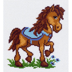 Канва с рисунком Матренин посад Пони Митя 16*20 см (10*12 см) 1158-1