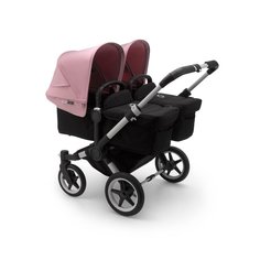 Коляска 2 в 1 для двойни Bugaboo donkey3 twin black/black/soft pink