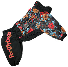Дождевик для собак FOR MY DOGS 484SS-2020, женский, черный, D2, длина спины 75 см