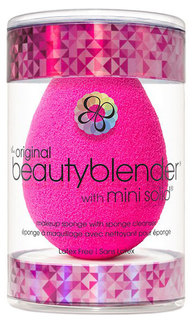 Спонж для макияжа beautyblender Original + Мини-мыло для очистки Solid Розовый