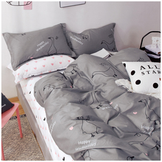 Комплект постельного белья, евро, Letto, 2 нав. 50х70см, сатин SM505-6