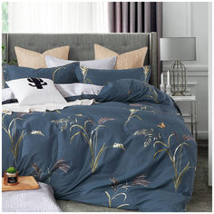 Комплект постельного белья, евро, Letto, 2 нав. 50х70см, сатин SM537-6