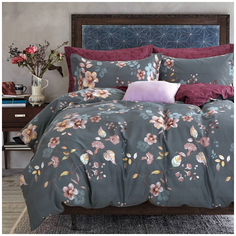 Комплект постельного белья, евро, Letto, 2 нав. 50х70см, сатин SM548-6