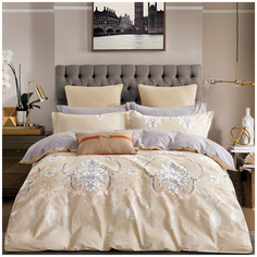 Комплект постельного белья, евро, Letto, 2 нав. 70х70см, сатин SM583-6