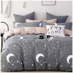 Комплект постельного белья, евро, Letto, 2 нав. 50х70см, сатин SM509-6