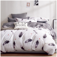 Комплект постельного белья, евро, Letto, 2 нав. 70х70см, сатин SM568-6