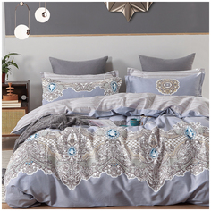 Комплект постельного белья, евро, Letto, 2 нав. 70х70см, сатин SM573-6