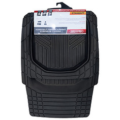 Коврик салона SKYWAY Стандарт 003 4пр. Ванночка Резиновый Черный (п:75*54 см з:48*50 см)