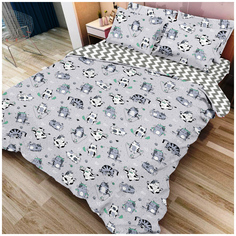 Комплект постельного белья, детский, Letto, Котоспорт, (н)50х70см, хлопок
