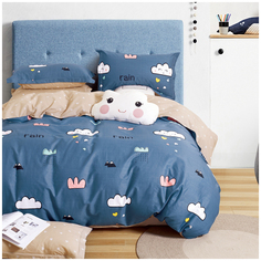 Комплект постельного белья, евро, Letto, SM504, (н2)50х70см, сатин