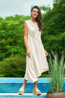 Платье женское Laete 61593 белое XL (50)