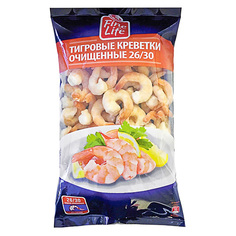 Креветки Fine Life тигровые 26/30 очищенные варено-мороженые