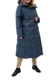 Пуховик-пальто женское RIO VERTI R1199FUR6207 синее 48