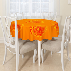 Скатерть Сирень Ognennie Astry Цвет: Оранжевый круглая 145 см
