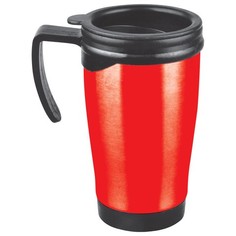 Термокружка ЛАЙМА, 400 мл, нержавеющая сталь, пластиковая ручка, красная