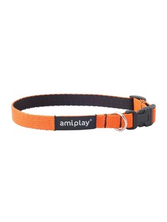 Ошейник для собак повседневный Amiplay , Twist S 20-35/1 см, оранжевый