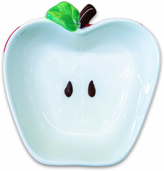 Одинарная миска для грызуны КерамикАрт Яблоко, керамика, белый, 0.25 л