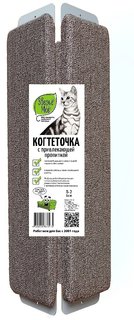Когтеточка Зверье мое 60х13х60см, ковровая с пропиткой угловая средняя