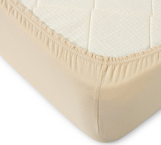 Простыня трикотажная на резинке (Бежевая) 200х200х20 Текс-Дизайн