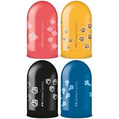 Точилка пластиковая Faber-Castell "Jelly", 1 отверстие, контейнер Greenwich Line