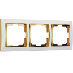 Рамка на 3 поста (белый/золото) Werkel W0031933